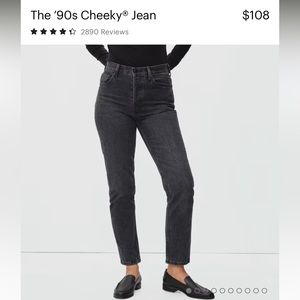 Everlane High waist 90’s Cheeky Jean - Washed Black Denim